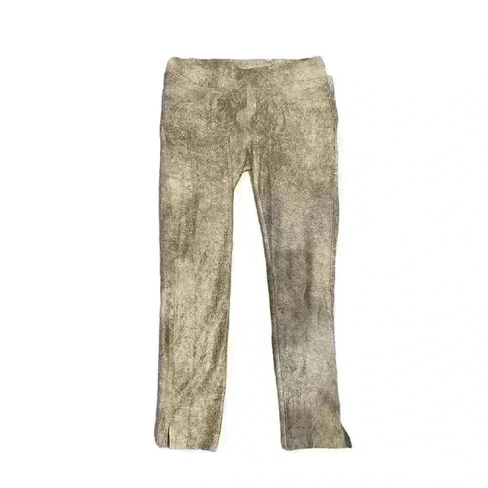 Lola Jeans Jeggings Cream and Gold Brown, size large
